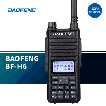 BAOFENG BF-H6 Портативная рация 10 км 10 Вт Любительское Радио КВ Трансивер 136-174 и 400-520 МГц Передатчик 2200 мАч Двухстороннее радио Двухдиапазонный