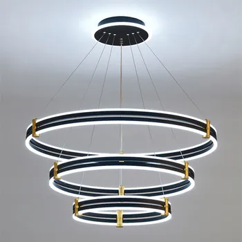 Дизайнерский светодиодный круглый подвесной светильник для гостиной, современный простой светильник для столовой, Креативная спальня, бар, кафе, подвесные светильники