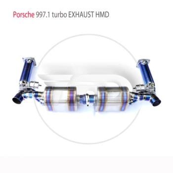 Выхлопная система из титанового сплава HMD подходит для Porsche 911 997.1 Turbo Автоматическая модификация Электронный клапан обратного хода