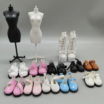 обувь для куклы 28 см, Размер 4,7 *2,5 см, Аксессуары для куклы 1/6 Bjd, Кожаная обувь на плоской подошве, детская игрушка для одевания